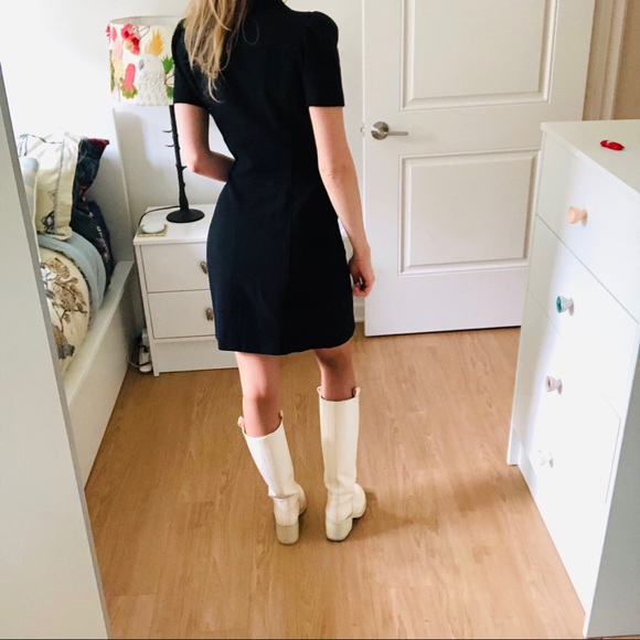 MOSCHINO cheapandchic black wool biker dress - Picture 2 of 8